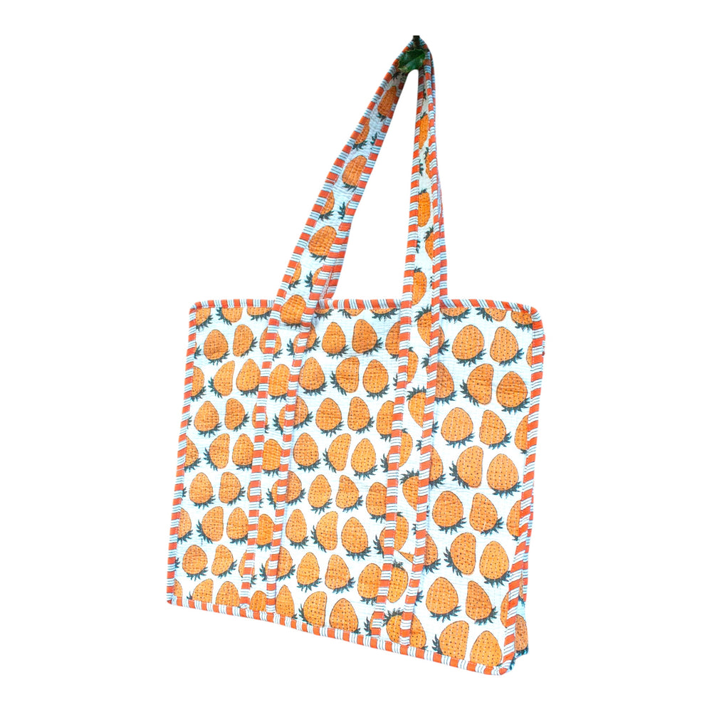 Soléa Cotton Strawberries Tote