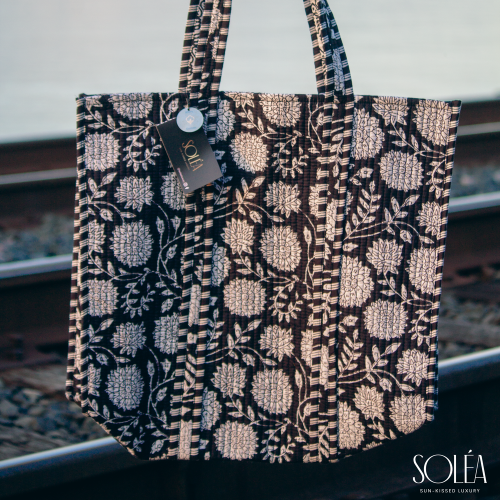 Gardenia Cotton Handmade Tote Bag - Soléa