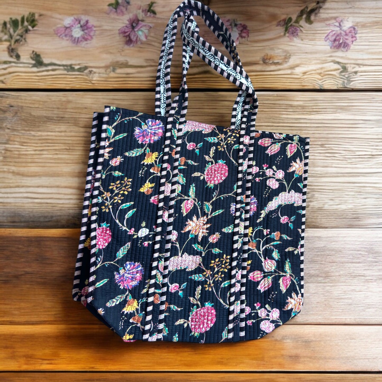 Flamingo Cotton Handmade Tote Bag - Soléa