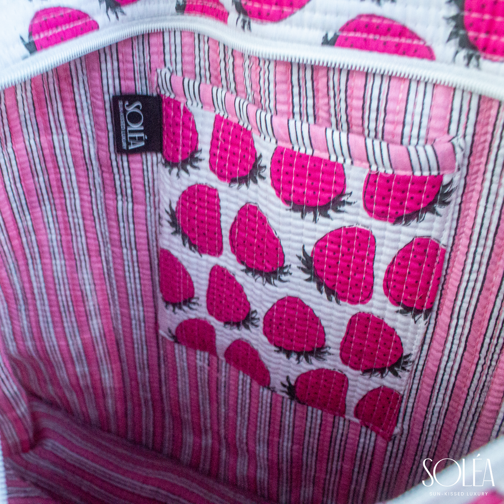 
                  
                    The Strawberries Cotton Handmade Tote Bags
                  
                